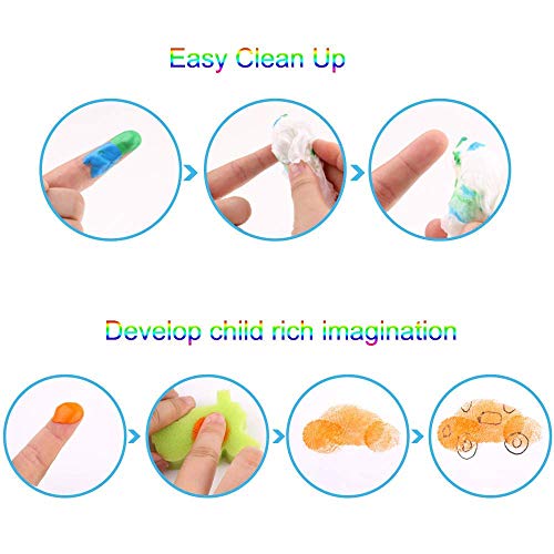 Holoras Ink Stamp Pads for Kids, 8 Colors Washable Craft Fingerprint Ink Pad Kit for Children DIY Painting