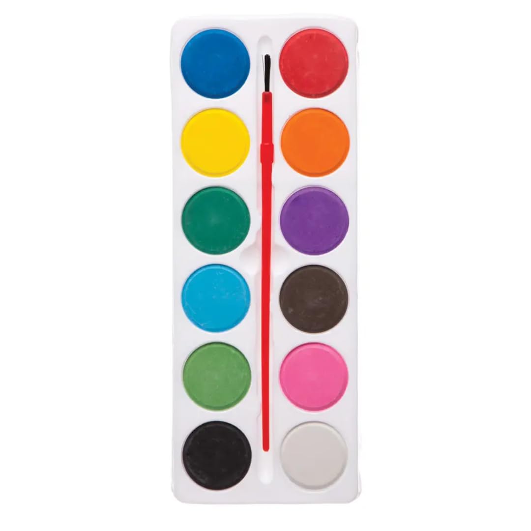 Baker Ross AW229 Paint Blocks - Pack of 5, Watercolour Kits for Arts and Crafts Activities, Parties or Classrooms