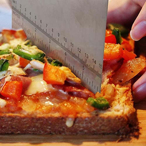 Yuciya Deegschraper, RVS gebak schraper Cutter met meetschaal Cake Pizza Cutter Gebak Brood Chopper Bakgereedschap - Afbeelding 6