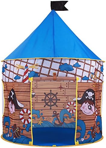Pirate Hideout Play Tent - Kids play tent for indoors or outdoors. Wendy house for the beach or garden. This childrenโs tent is the perfect beach tent for boys and girls. Kids Pirate Tent design and free Carry bag.