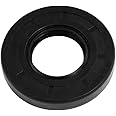 uxcell Oil Seal, TC 25mm x 52mm x 8mm Nitrile Rubber Cover Double Lip with Spring for mechanical motive Axle Shaft, Black Pack of 1
