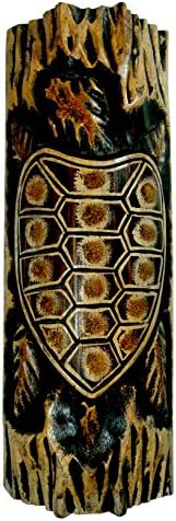NareeGreen African Mask Wall Hanging Decor Turtle Fortune and Protection Mask, Large 13" Medium