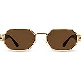 ZESAKER Retro Oval Sunglasses for Women Trendy Metal Small Y2K Girls Sun Glasses Vintage 90s Shades UV400 Protection