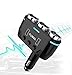 3-Socket Cigarette Car Lighter Power Adapter 12V/24V DC Outlet Splitter with 3.1A Dual USB Car Charger,Independent On/Off Switch for Cigar Socket