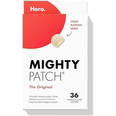 Mighty Patch™ Original patch from Hero Cosmetics - Hydrocolloid Acne Pimple Patch for Covering Zits and Blemishes, Spot Stick