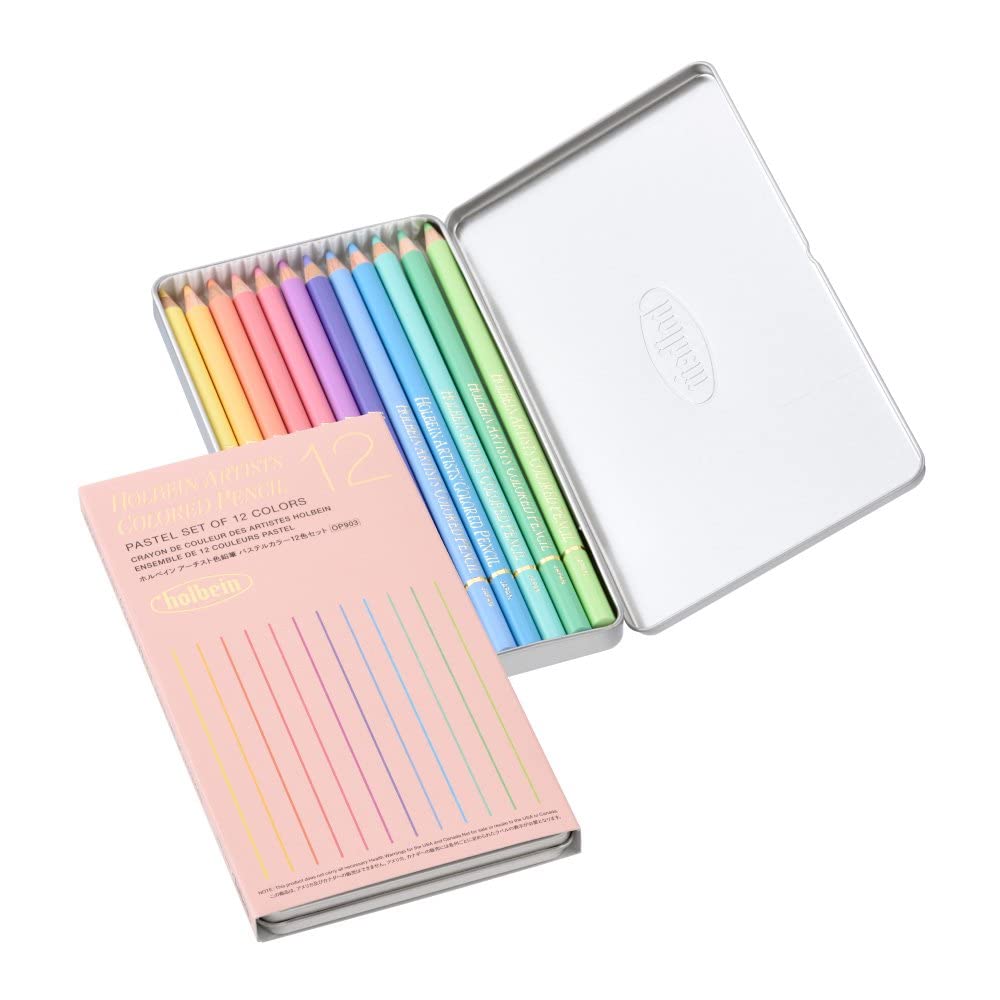 12 color pastel colored pencil set Holbein (japan import)