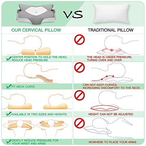 side sleeper curved pillow