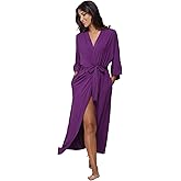 Women's Soft Robes Long Bath Robes Full Length Kimonos Sleepwear Dressing Gown,Solid Color