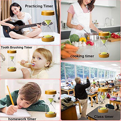 SONGVEN Cute Kiwi Fruit 5 Mins Safety Sand Timers for Kids Colorful Plastic Hourglass Sand Timers for Classroom Cooking Baking Kitchen Toothbrush Timer Teacher Therapist Office Desk(5 mins kiwi berry) - Thumbnail 2