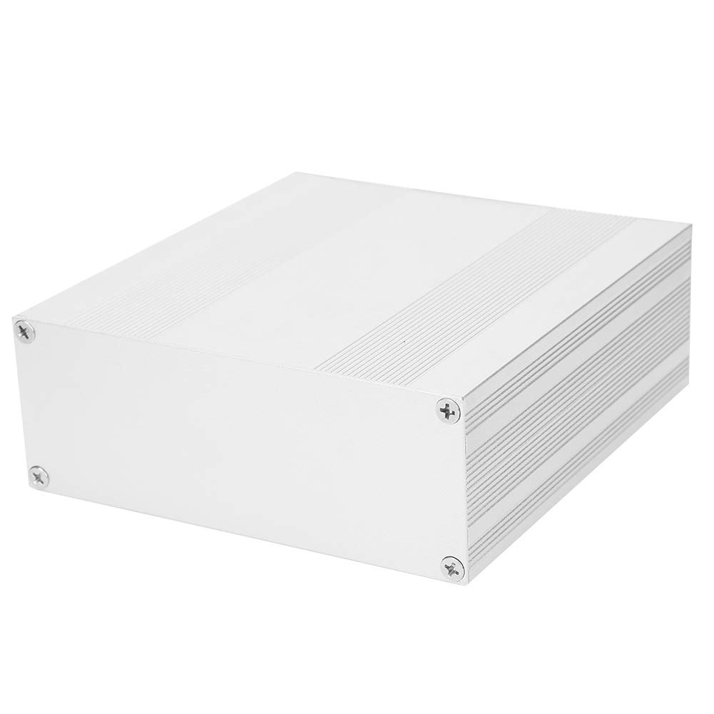 Aluminium Project Box Junction Box Split Type DIY Electronic Enclosure Silver PCB Case 2.1x5.7x5.9in