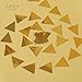 Ling's moment Gold Triangle Bunting Garland Geometric Banner Gilded Triangle Garland, Tribal Trend for Nursery, Mantel, Bridal Shower, Birthday, Christmas, 2-Sided Gold Metallic Cardstock,10 Feet