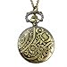 Youyoupifa Retro Bronze Dragonfly and Flower Pattern Carved Hollow Small Pocket Watch