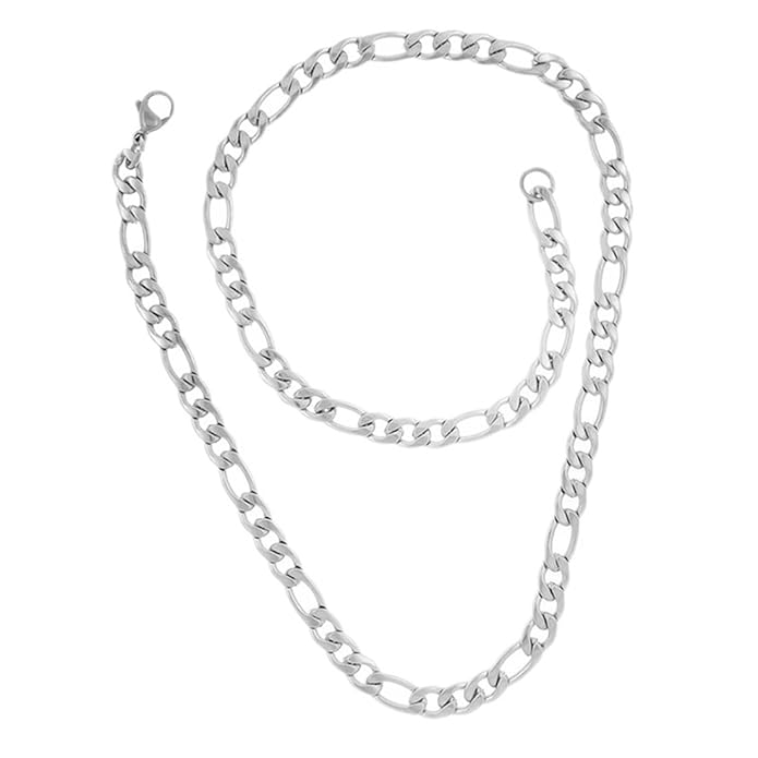 Buy Stainless Steel Stylish Silver Chain for Men and Boys (Silver) at