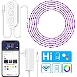 Govee Smart WiFi LED Strip Lights Works with Alexa, Google Home [Brighter 5050 LED, 16 Million Colors] Phone App Controlled Music Light Strip for Home, Kitchen, TV, Party, for iOS and Android, 16.4ft
