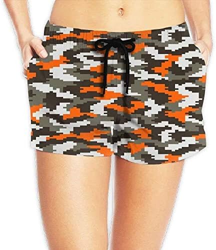 Women's Colorful America Urban Camouflage Boardshorts Beach Shorts Swim Trunks Brief Adjustable Ties