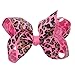 LCLHB 4.5 inch Printed Ribbon Bow Boutique Baby Girl Hair Clips For Teens Children 20PCS