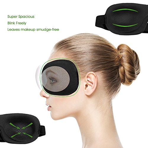 Trilancer Sleep Mask, Contoured Eye Mask for Sleeping, Trilancer Innovative Light Blocking Design Blindfold, 3D Deep Eye Mask, with 2 Pairs Of Earplugs and a Backup Travel Mask