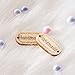 Blulu 200 Pack Handmade Tag Label Wooden Buttons Oval Wood Handmade Tags Button with 2 Holes for Crafts Sewing Clothing Decoration, Included Velvet Storage Bag