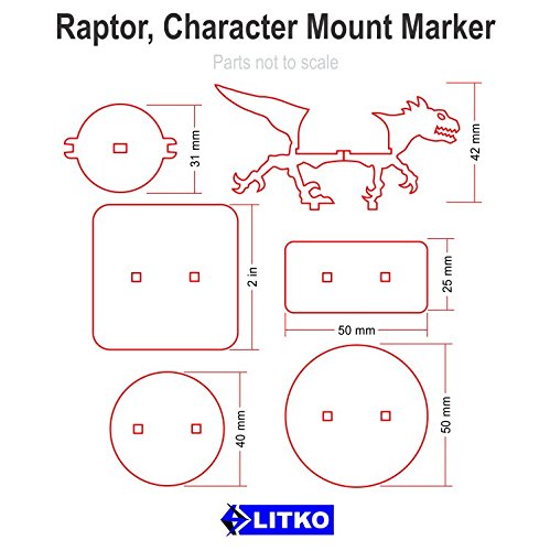 Green Raptor, Character Mount Marker, 40mm Base (1)