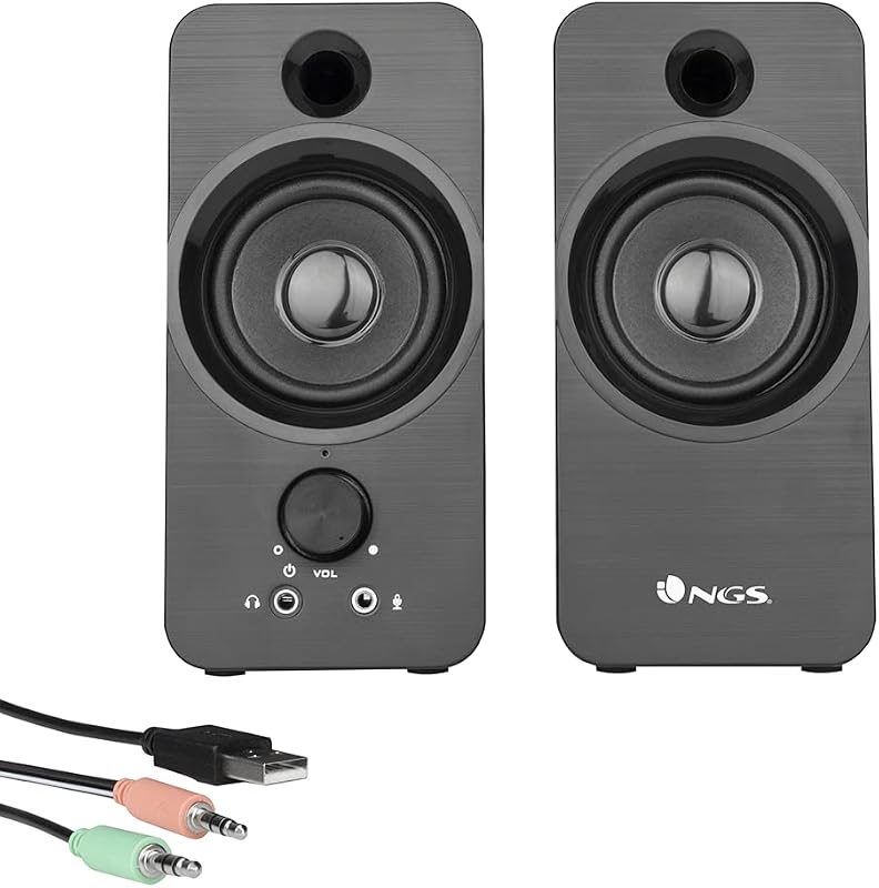 SB350, Altavoz para PC de 12W y Conexión USB, Color Negro