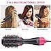 Hair Dryer Brush, Hieha Hot Air Brush, 3 IN 1 One Step Hair Dryer & Volumizer, Salon Negative Ion Blow Dryer Brush for Straightening, Curling, Reducing Frizz and Static (Black)thumb 1