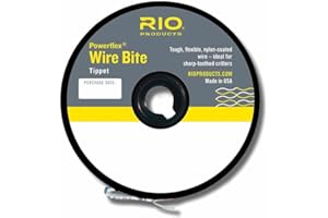 RIO PRODUCTS Rio Fly Fishing Tippet Power Flex-Wire Bite Tippet 30Lb 15'. Fishing Tackle, Clear