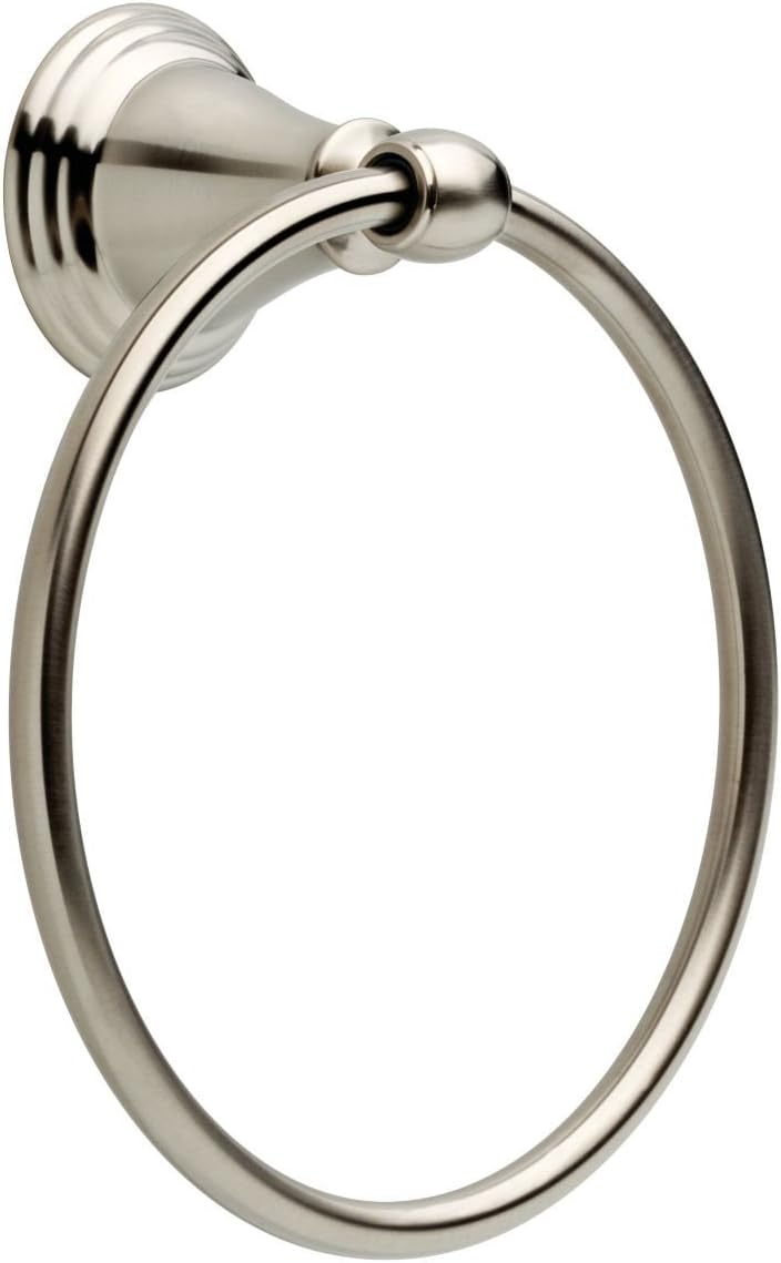 Delta Faucet 79646-BN Windemere Towel Ring, Satin Nickel - Delta Windemere Brushed Nickel - 