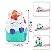 R HORSE Jumbo Cute Narwhal Cake, Unicorn Cake, Strawberry Ice Cream, Monkey Cake, Unicorn Donut, Unicorn Cupcake Set Kawaii Cream Scented Squishies Slow Rising Decompression Squeeze Toys for Kids