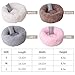TINTON LIFE Luxury Plush Pet Bed with Pillow for Cats Small Dogs Round Donut Cuddler Oval Cozy Self-Warming Cat Bed for Improved Sleep, White Mthumb 2