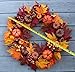 ZNFSZ Woodbury Pumpkin Harvest Silk Fall Front Door Wreath, 22 Inches, Beautiful White Gift Box Included