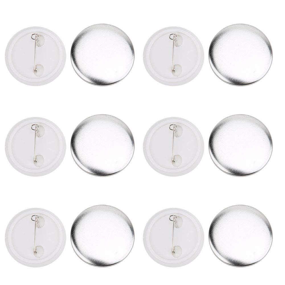 Badge Pin Button Parts, 37mm, 100 Sets, DIY Badge Making Kit for Craft Projects