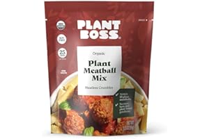 PLANT BOSS Plant Meatball Mix | Organic Meatless Crumbles | 25g Protein Per Serving | Soy-Free | 3.35 oz bag | Pack of 6