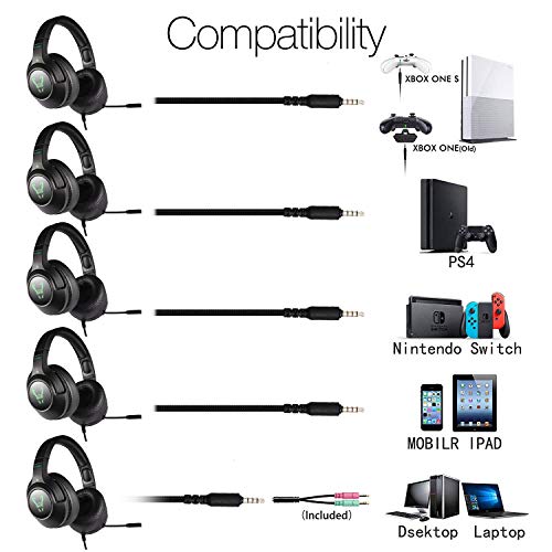 Woxter-Stinger-RX-1100-H-Auriculares-Gaming-Profesionales-LedGiratorios-con-microfono-para-PS4PCXbox-OneSwitchReduccion-de-RuidoDiadema-AjustableMicrofono-omnidireccional-y-Adaptador-2-en-1