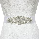 Trlyc New White/Ivory Bridal Wedding Dress Rhinestone Sash