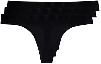 Yenita 3er Pack Damen String Invisible, Tanga ohne Nähte aus Mikrofaser