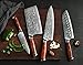XINZUO 4pc Damascus Steel Kitchen Sets, High Carbon Steel 67 Layer Japanese VG10 Steel Professional Sharp Chef Santoku Meat Cleaver Knife Utility Knife ,Ergonomic Rosewood Handle -Yu Series