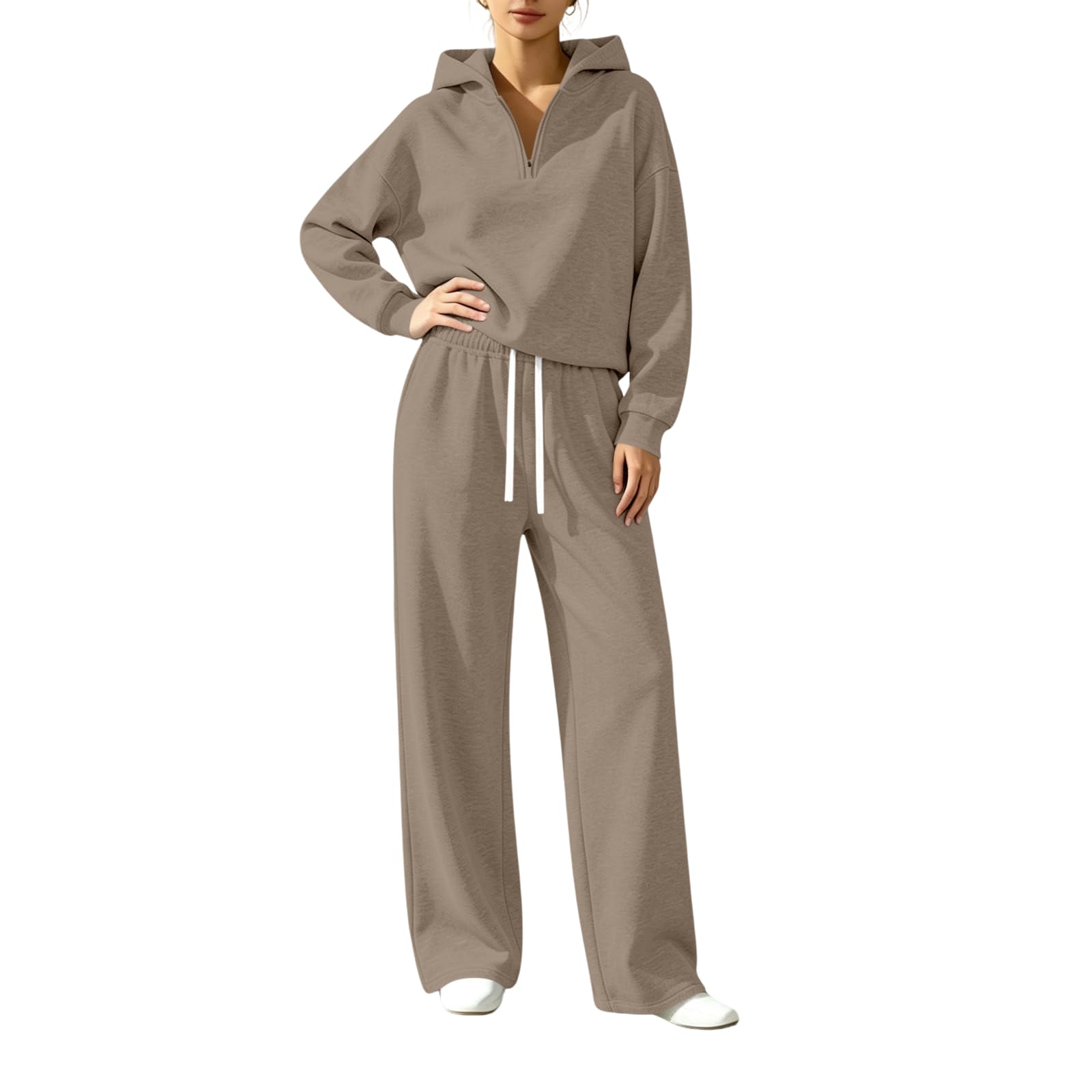 ASUIU Matching Sweat Set Women Lounge Set 2 Piece Winter Tall | 2 Piece Matching Sets, Winter Lounge Set, Comfy Sweatsuits, F
