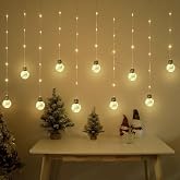 LoveNite Wishing Ball Fairy Curtain Lights, 200 LED Edison Style Twinkle String Lights with Remote Control, USB Powered Indoor/Outdoor Decor for Bedroom, Christmas, Wedding, Party (Warm White)