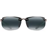 Maui Jim Men's &amp; Women's Banyans Polarized Rectangle Sunglasses, Gloss Black/Neutral Grey Polarized, Small Fit