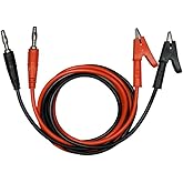 AST Labs Test Lead Banana Plug to Alligator Clip Heavy Duty [3 feet] for DMM Multimeter