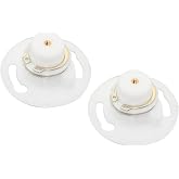 Sthangbig 2 Pcs 2303-0347 Handle Assembly with Metal Ring &amp; Escutcheons | Shower Flow &amp; Temp Adjustment, Plastic Housing, Sealing Lock Ring, Tool-Free Install, Thermostatic Valve Internal Parts