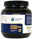 DETOX 1600 USP - Super Fine Coconut Shell Activated Charcoal Powder -25oz - 2 qt GLASS jar
