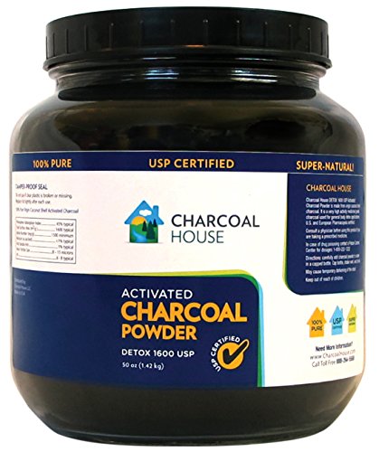 DETOX 1600 USP - Super Fine Coconut Shell Activated Charcoal Powder -25oz - 2 qt GLASS jar DETOX 1600 USP - Super Fine Coconut Shell Activated Charcoal Powder -25oz - 2 qt GLASS jar