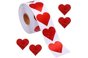 500PCS/Roll Valentine's Day Love Stickers Heart-Shaped Self-Adhesive Labels Gift Decoration for Valentines Day Wedding Gift B