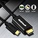 Nekteck USB C to HDMI Adapter Cable Thunderbolt 3 Compatible 4K Converter Supports up to 3840x2160 60Hz for 2016 / 2017 MacBook Pro, Samsung Galaxy S9 S9+ S8 Plus Note 8, ChromeBook and More Black 3ft