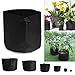 ACRUI 5 Pack 7 Gallon Grow Bags,Fabric Planter Pot Root Pouch with Handles for Growing Vegtables and Plantsthumb 2