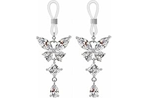 Niaspi Non Piercing Nipple Rings Nipple Noose Fake Nipple Jewelry Adjustable Fake Nipplerings Non Pierced Body Jewelry for Women (CZ Butterfly(Silver))