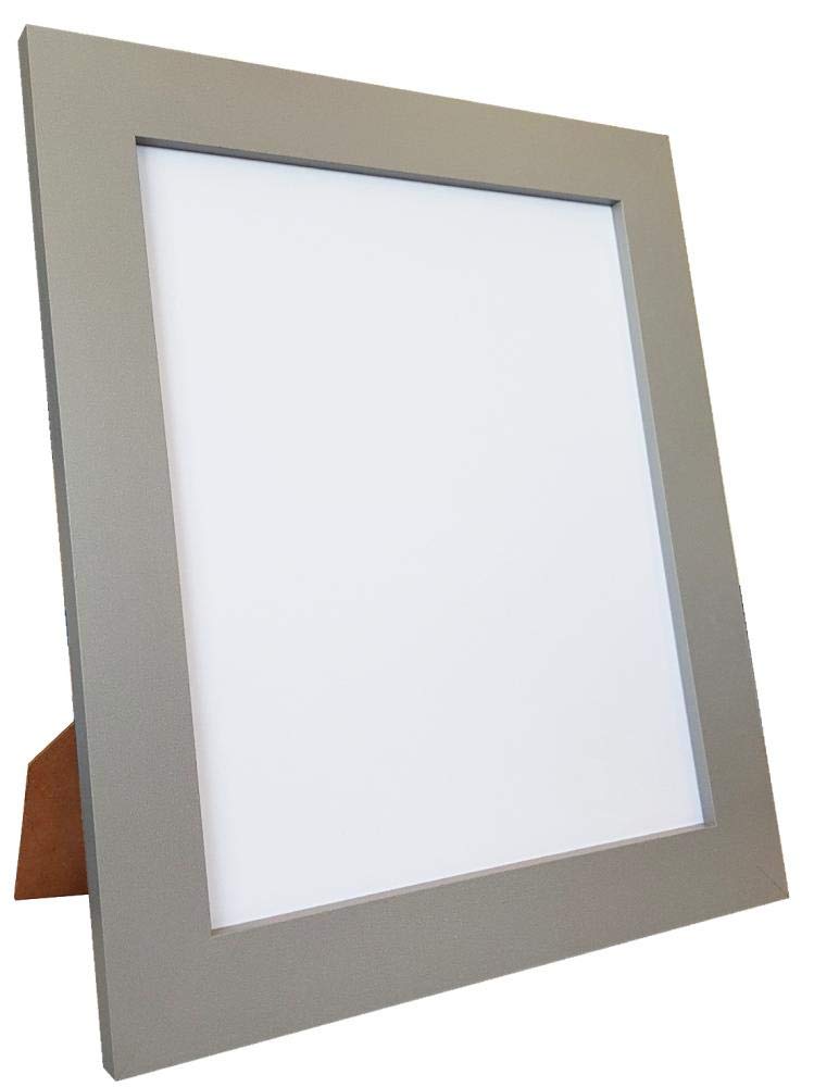 FRAMES BY POST Metro Light Grey Picture Photo Frame Plastic Glass 12"x8"