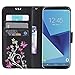 Urberry Galaxy S8 Butterfly Wallet Case, S8 Card Holder Case,Shock-proof Case for Samsung Galaxy S8 with a Screen Protector (Black)