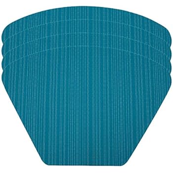 LivebyCare Durable 4pcs Home Low Profile Non-slip Textilene Placemats Stain Resistant Kitchen Table Mats Heat-resistant Dinner Table Decoration Place Mats, Blue 11.8X17.7 In